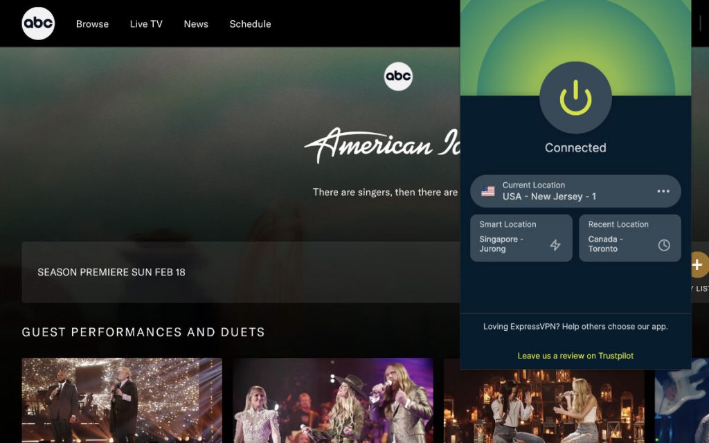 Watch American Idol in New Zealand with a VPN on ABC live online
